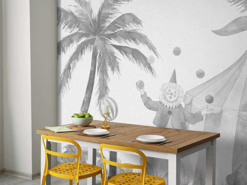 Joyeux animaux de cirque gris