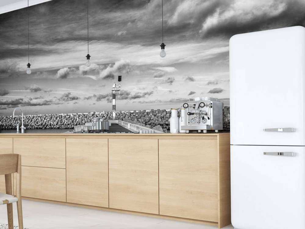 Mur de quai de la marina de Cadzand-Bad 