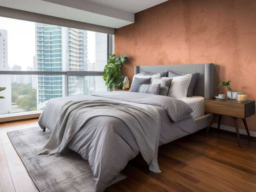 Béton couleur terracotta