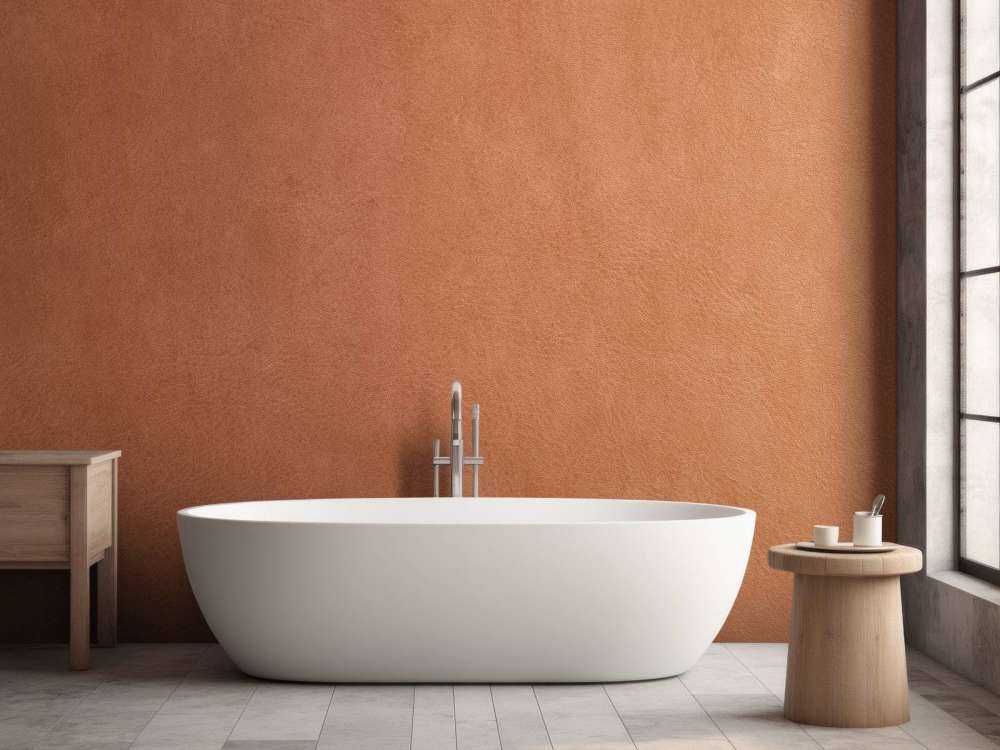 Structure en cuir dans des couleurs terracotta