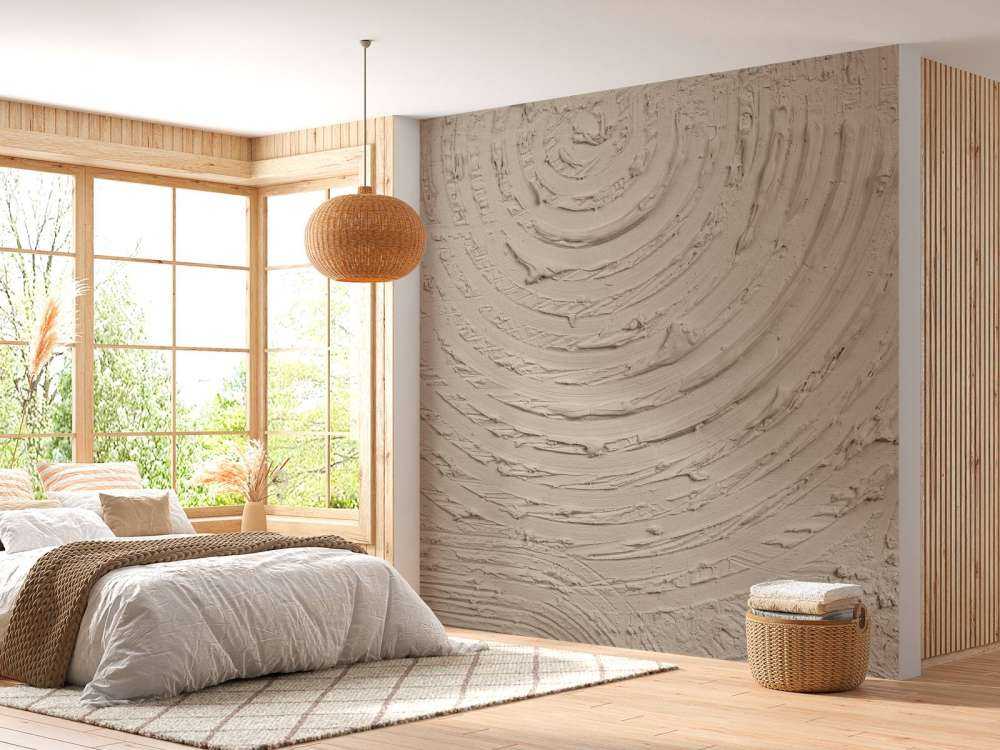 Formes et lignes courbes en lin