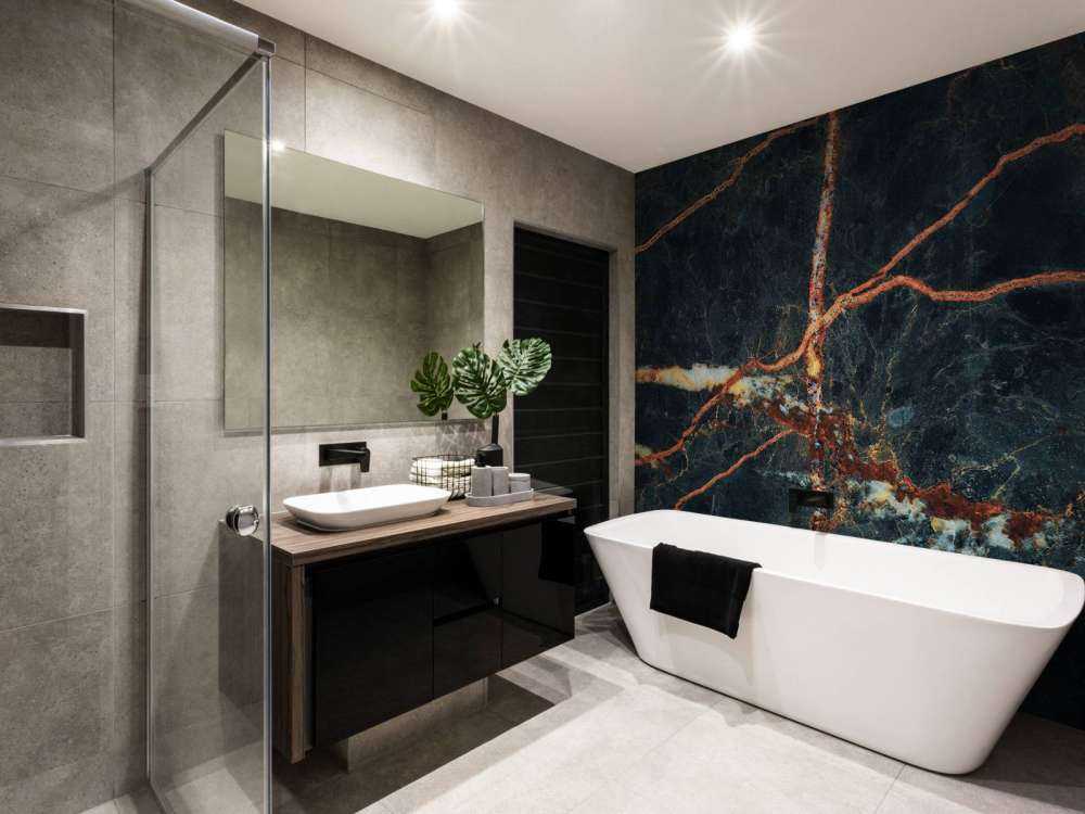 Marbre bleu avec couleur cuivre