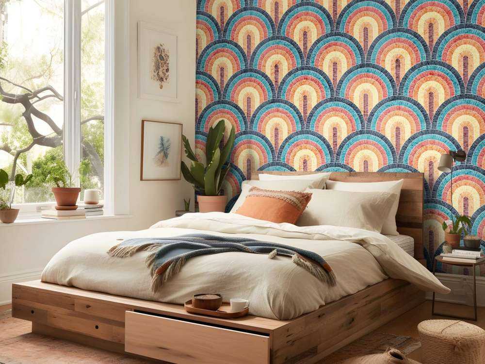 Imprimé bohème ondulé