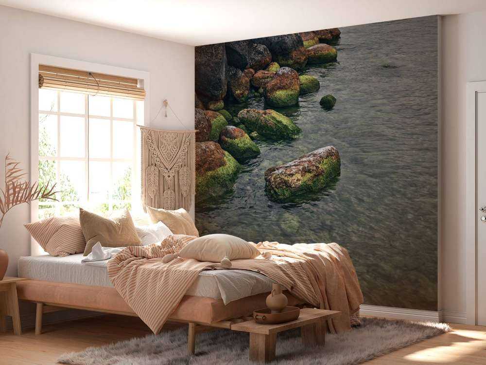 Roches au lac de montagne