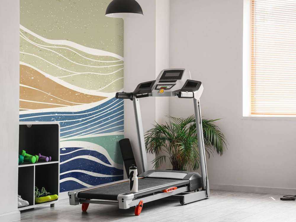 Vagues océaniques colorées avec le soleil