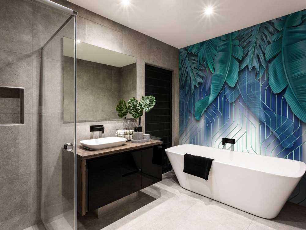 Feuilles vertes et lignes vertes graphiques