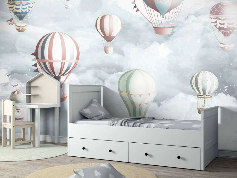 Dans les nuages bleus