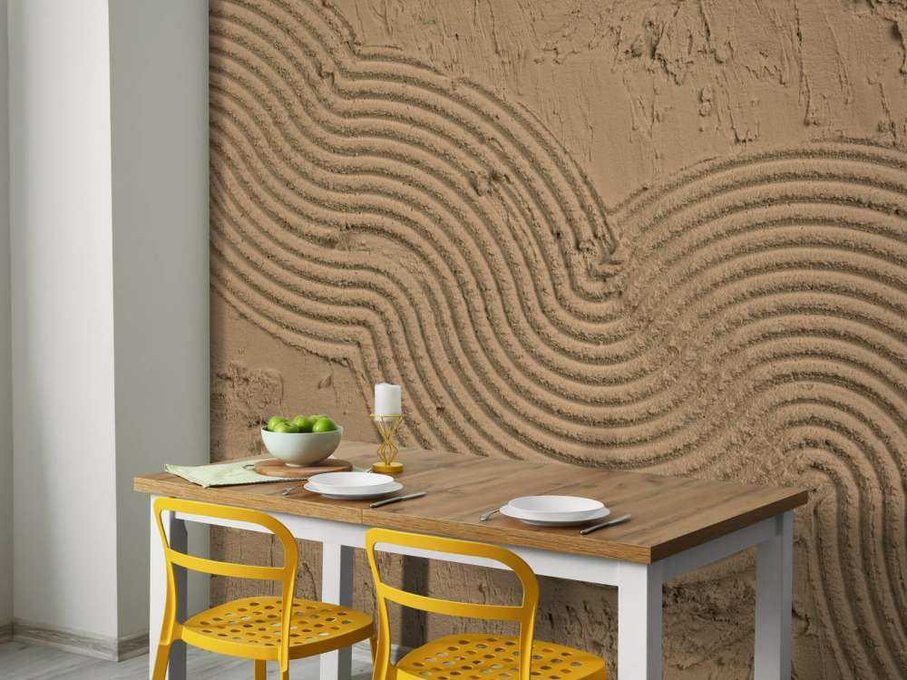 Lignes et structures organiques en brun doré