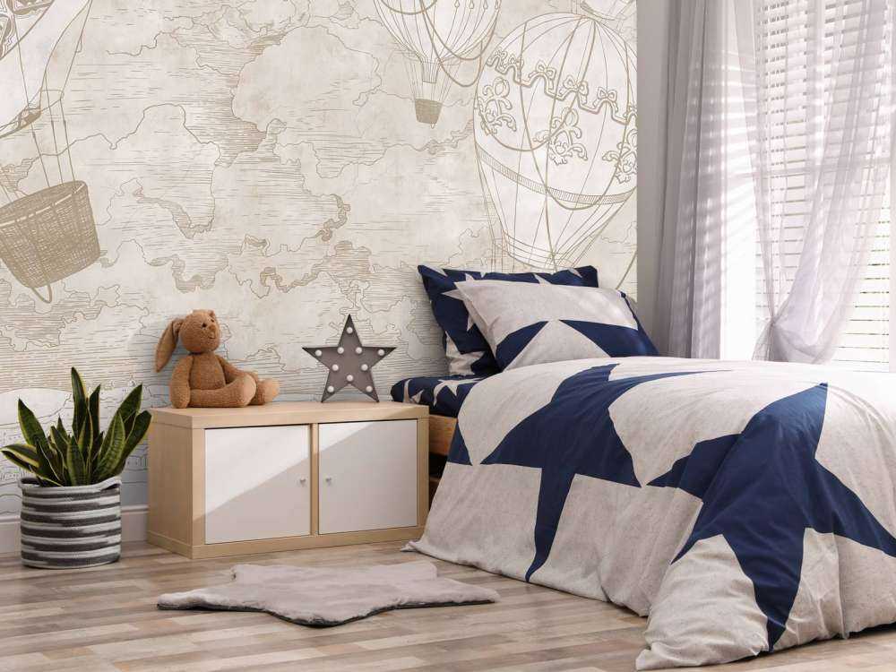 Montgolfières au-dessus de la ville