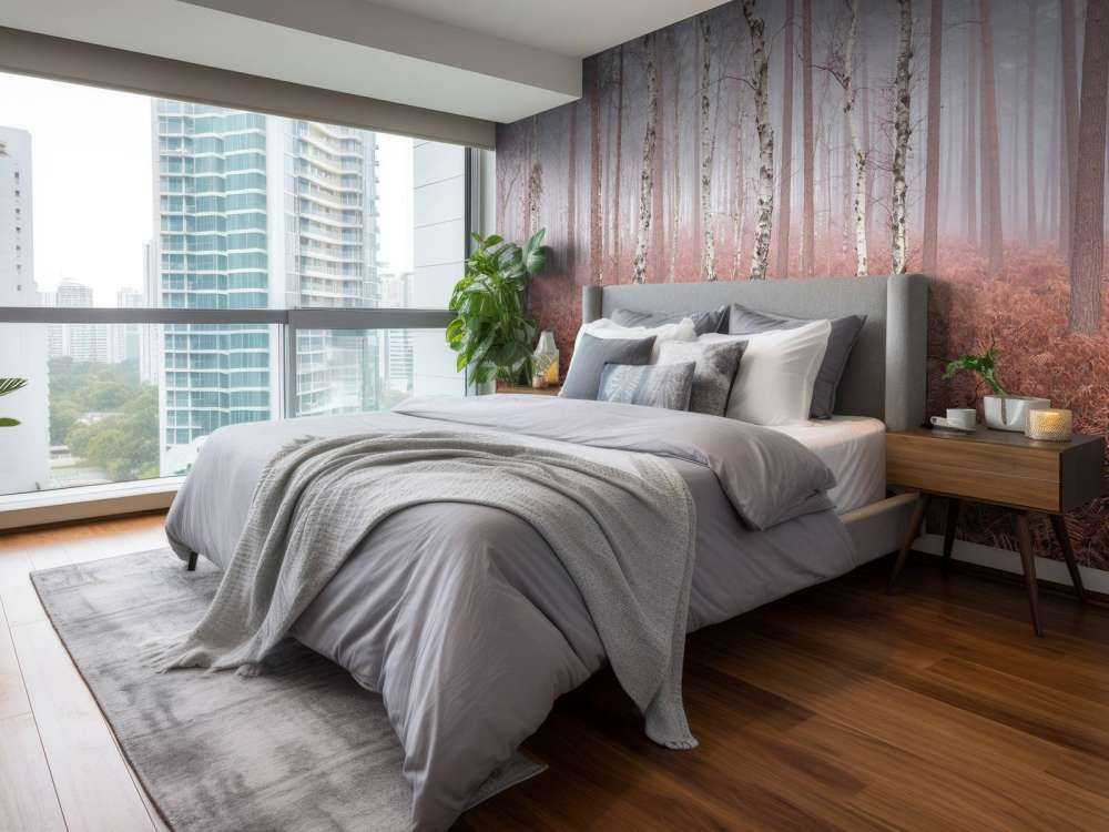 Forêt brumeuse abandonnée