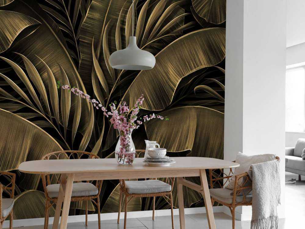 Feuilles de bananier et de palmier