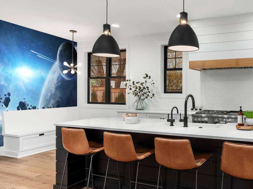 Lever de soleil dans l'espace