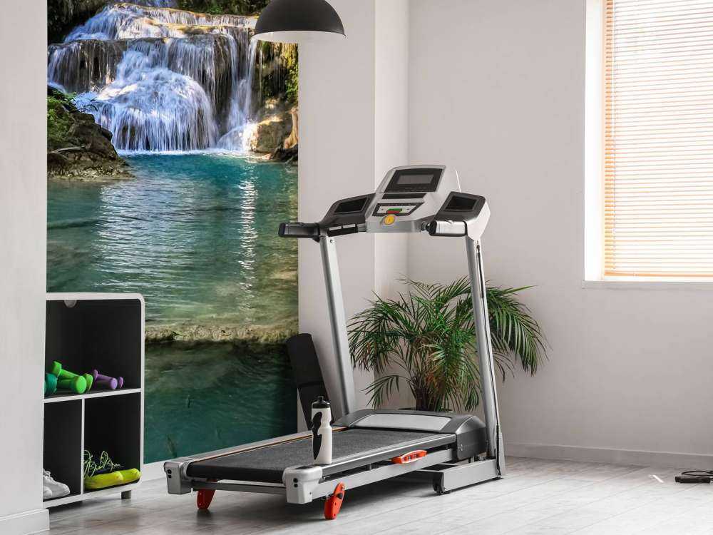 Pêche dans une chute d'eau