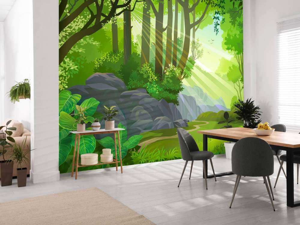 Rayons de soleil dans la jungle