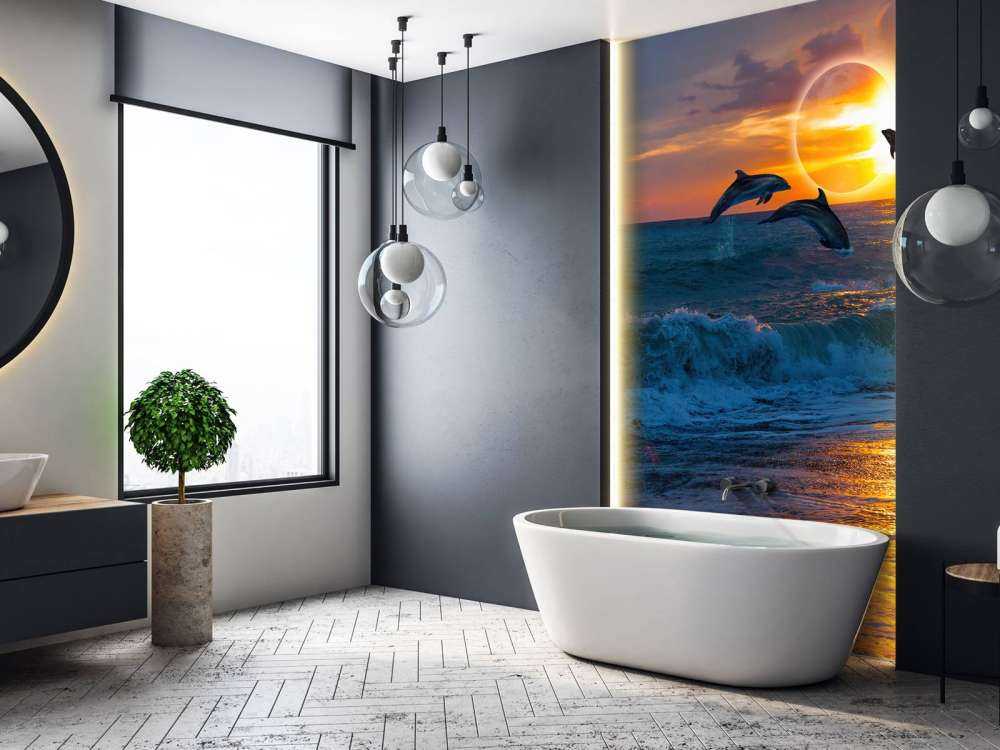 Dauphins au coucher du soleil