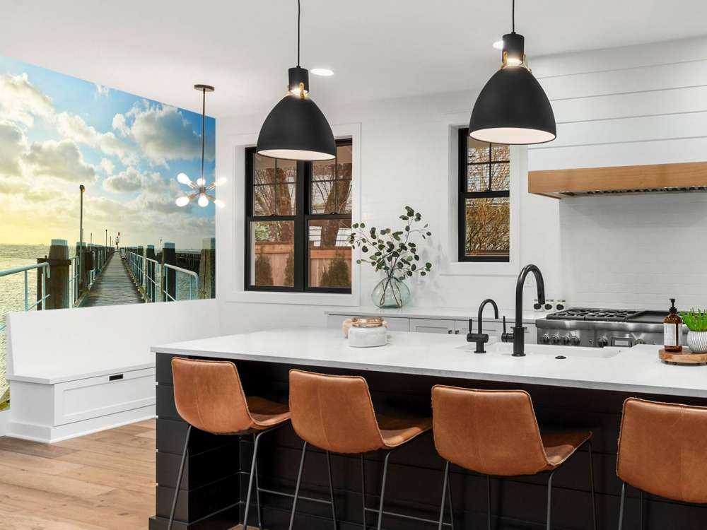 Échafaudages sur la côte