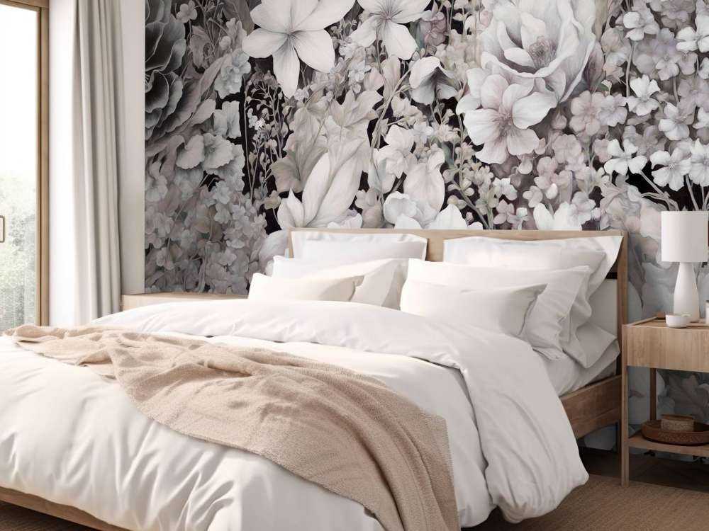 Festival de fleurs sans couture - marron