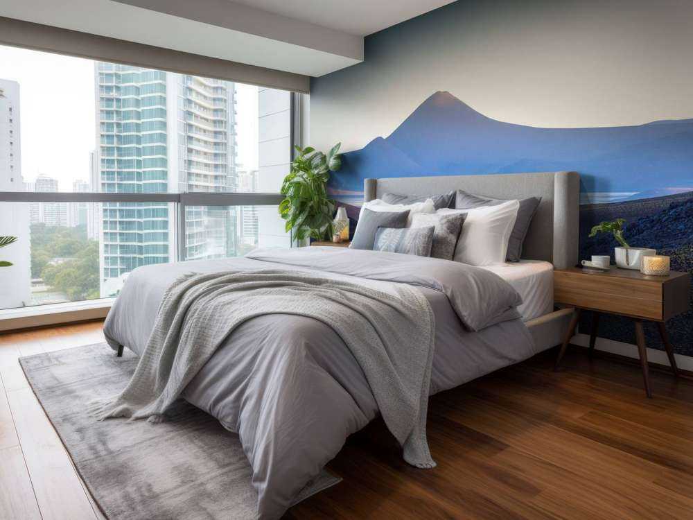 Lever de soleil sur un paysage désertique volcanique