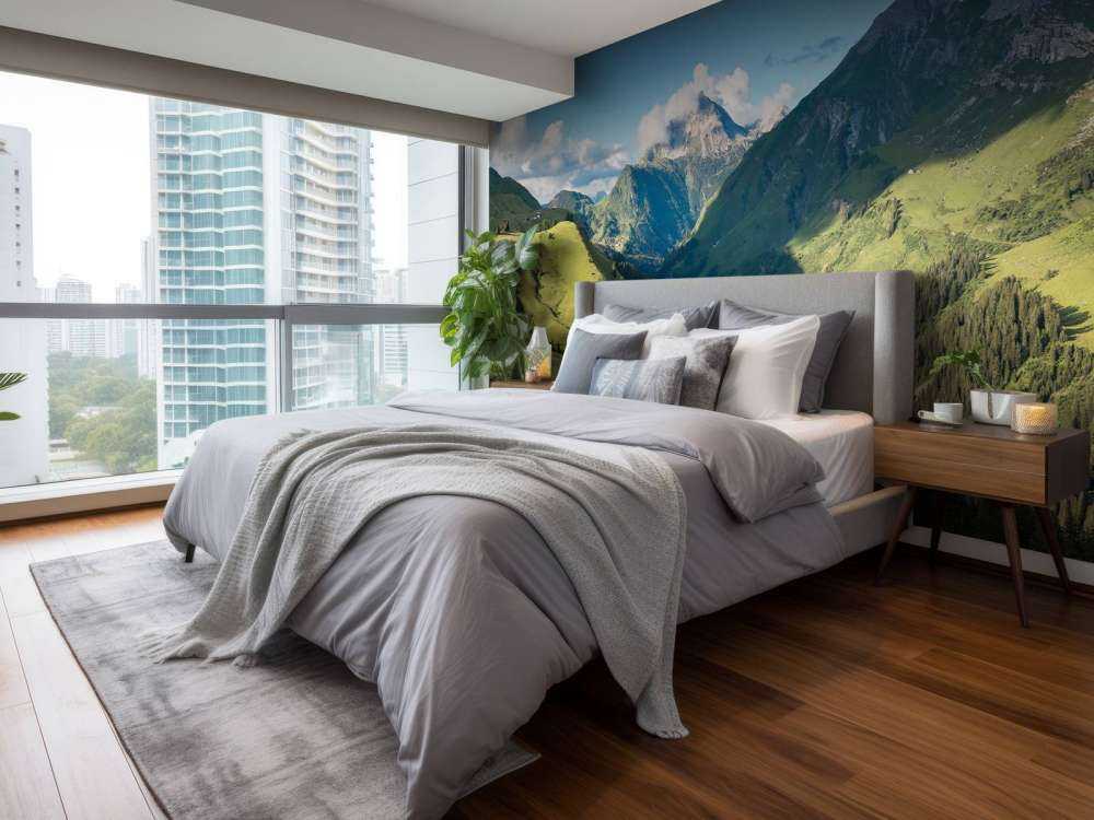 Lumière estivale sur une vallée alpine verdoyante