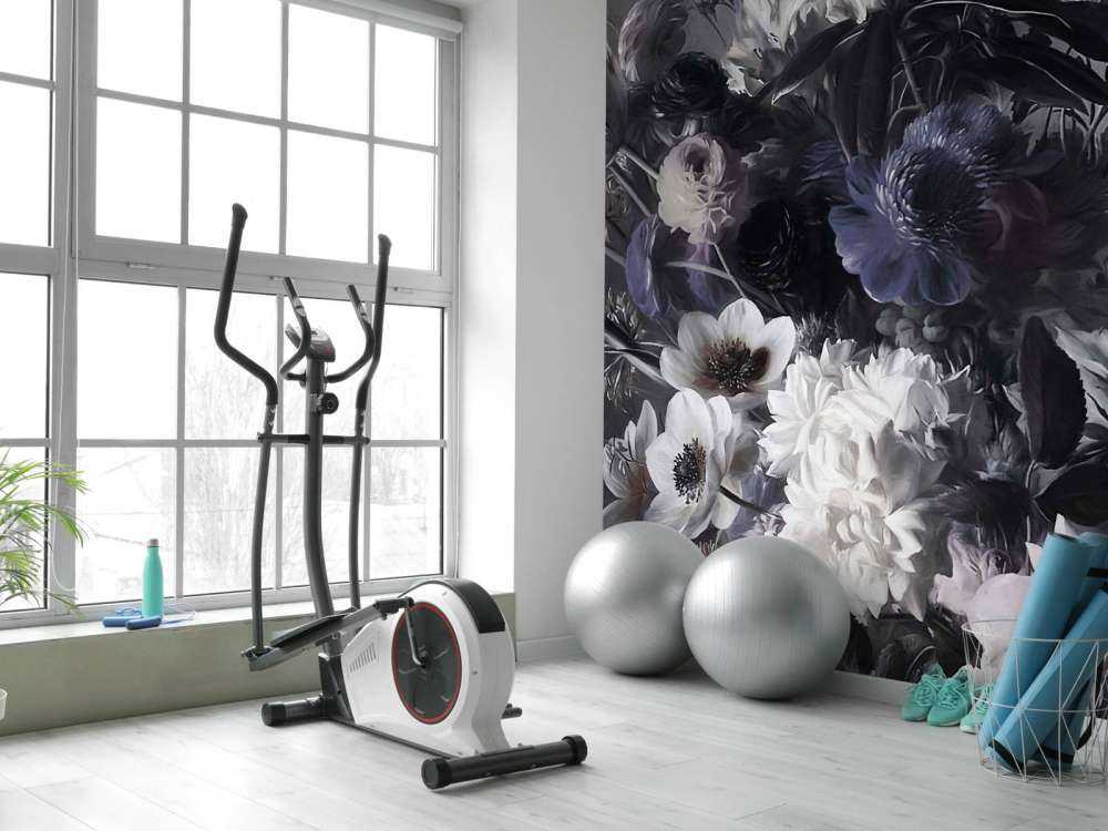 Grand bouquet avec des anémones bleues