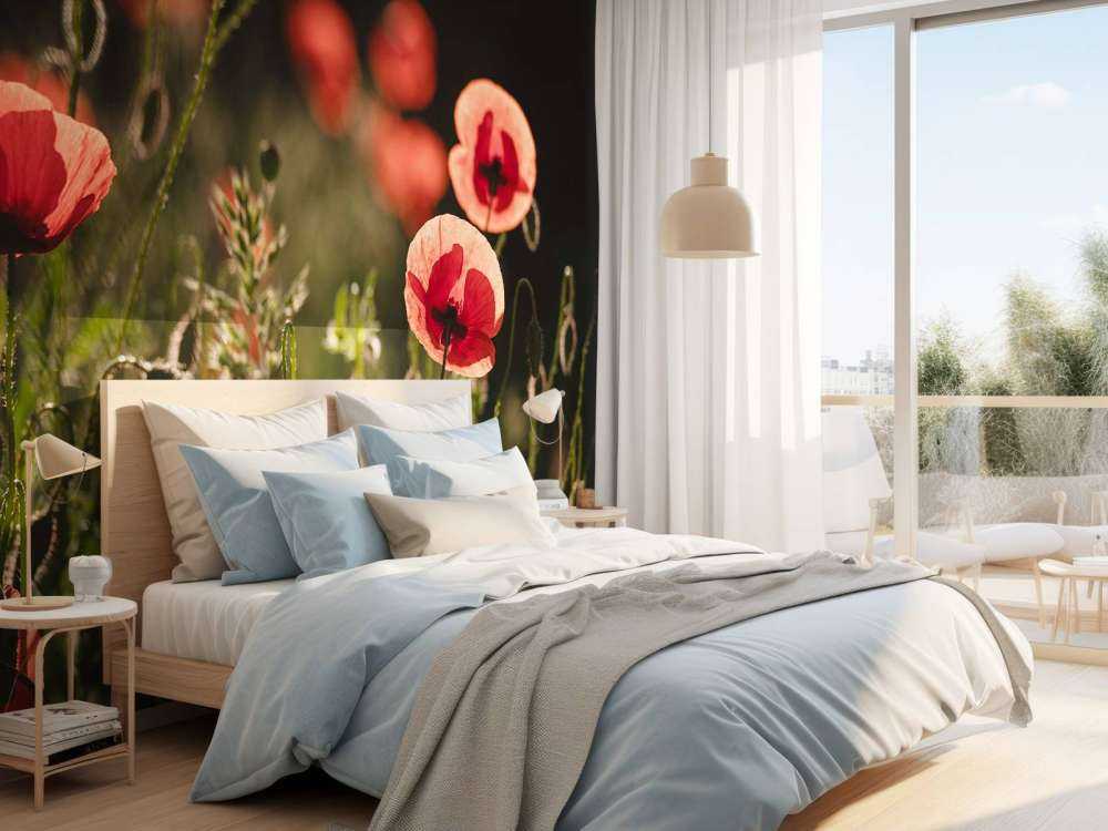 Pavots dansants sous la lumière du soleil