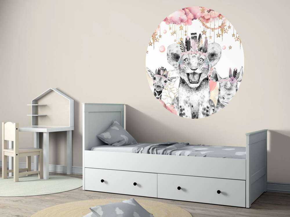 Animaux rêveurs sous des nuages d'étoiles