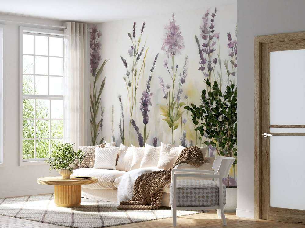 Lavande Clair Seamless Beige Chaud