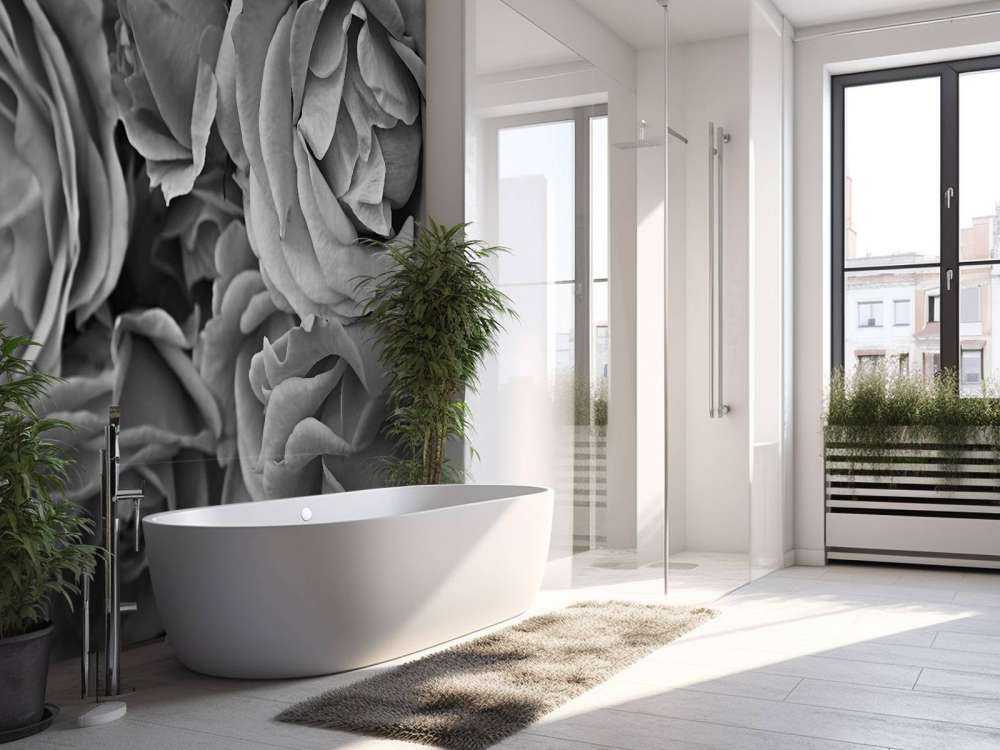 Les roses en noir et blanc