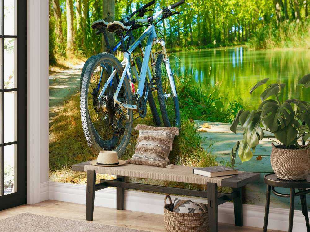 Vélo près d'une rivière