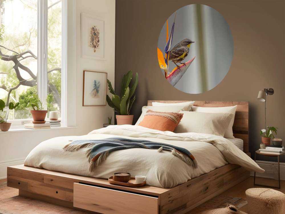 Fleur de paradis avec oiseau