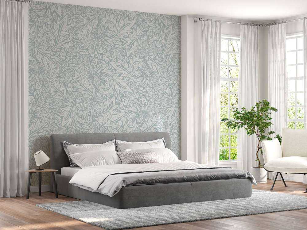 Morris Florals & Leaves - bleu poudré