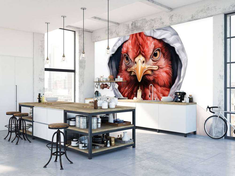 Poulet de dessin animé à l'aquarelle en sweat à capuche