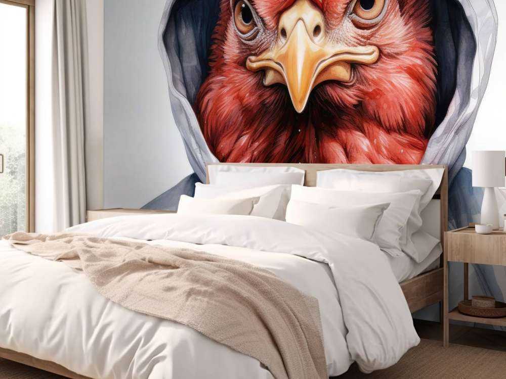 Poulet de dessin animé à l'aquarelle en sweat à capuche