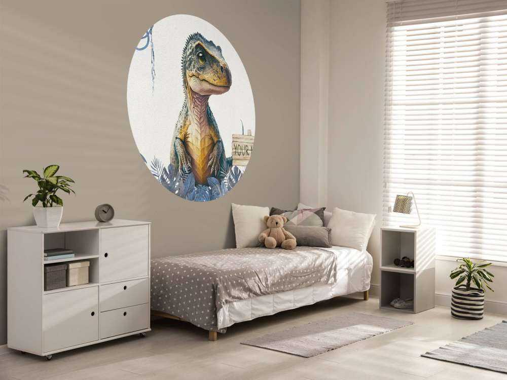 Bébé T-rex dans la jungle bleue