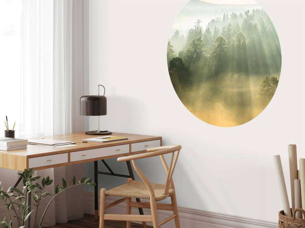 Lever de soleil entre les collines