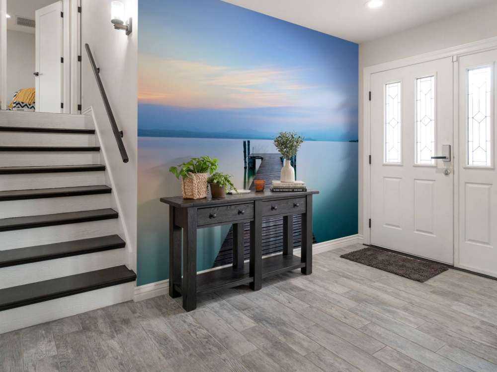 Jetée au coucher du soleil