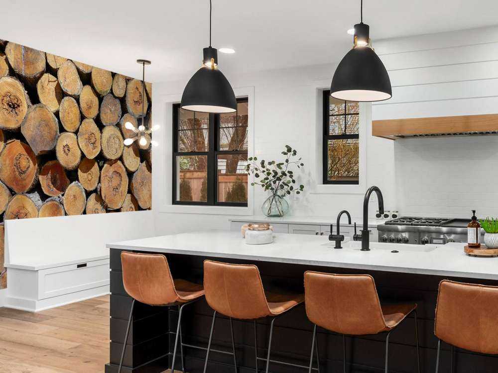 Pile de troncs d'arbres