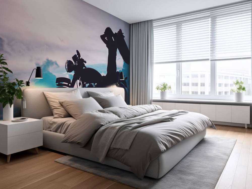 Motocycliste silhouette