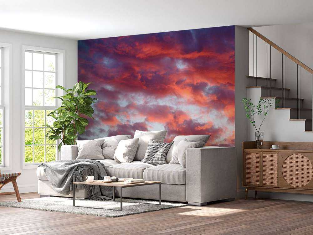 Coucher de soleil dans le ciel