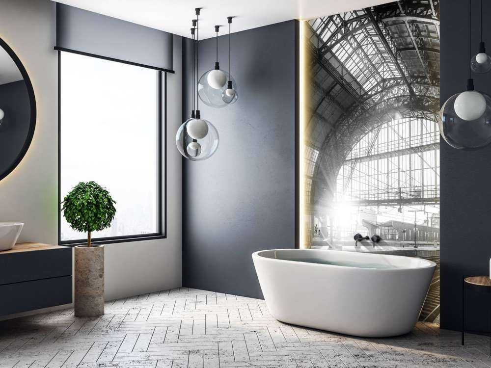 Lever de soleil sur une station en noir et blanc