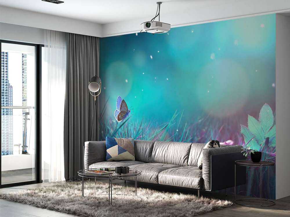 Papillon dans la rosée du matin