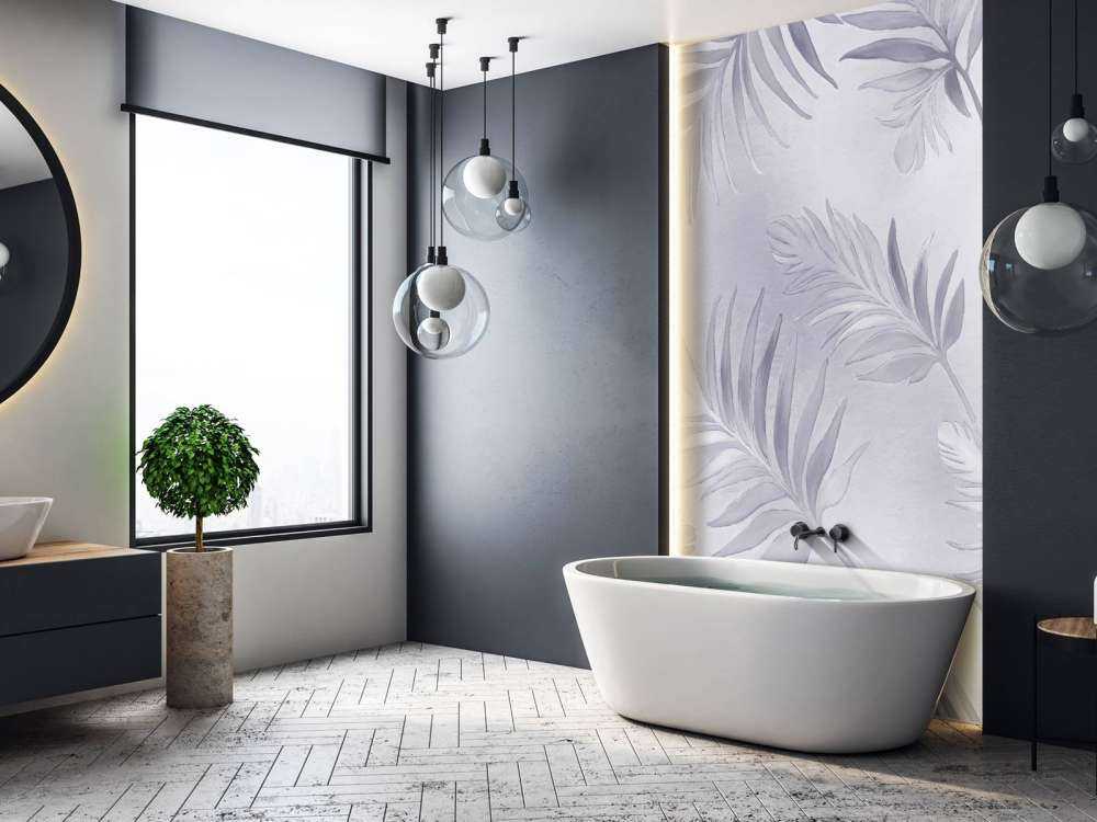 Feuilles dorées sur un bleu pâle foncé