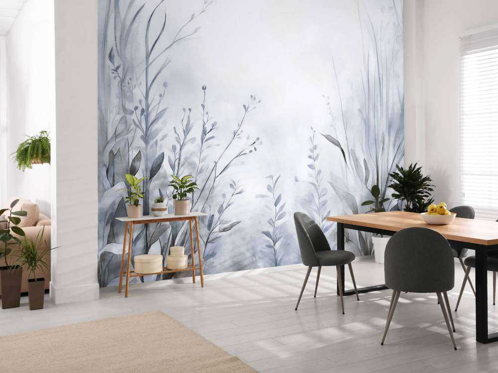 Jardin de paix - bleu frais