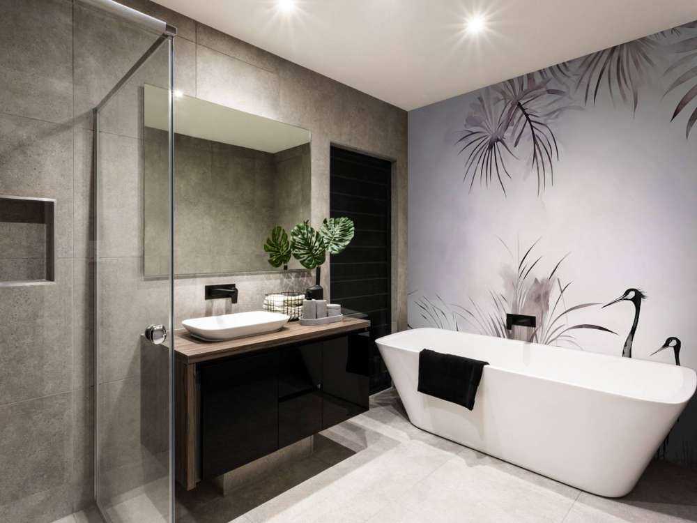 Grues dans le champ blanc