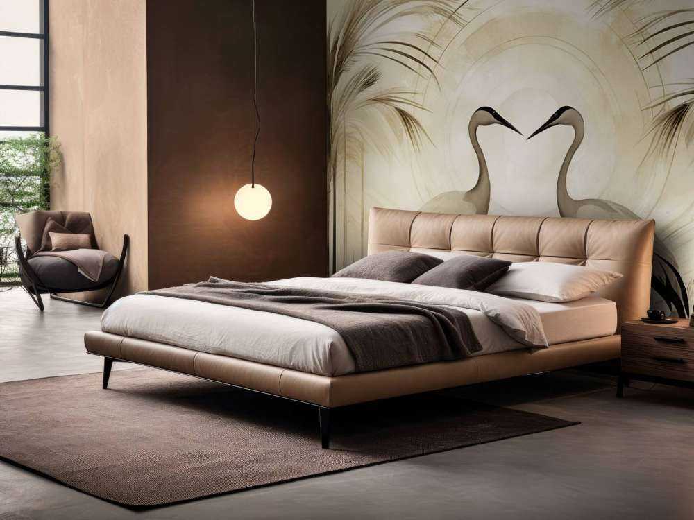 Grues au coucher du soleil taupe