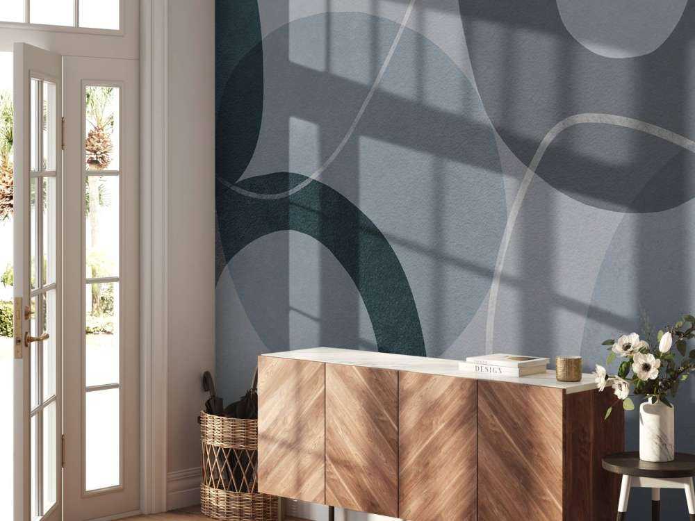 Formes et contours du milieu du siècle gris sarcelle