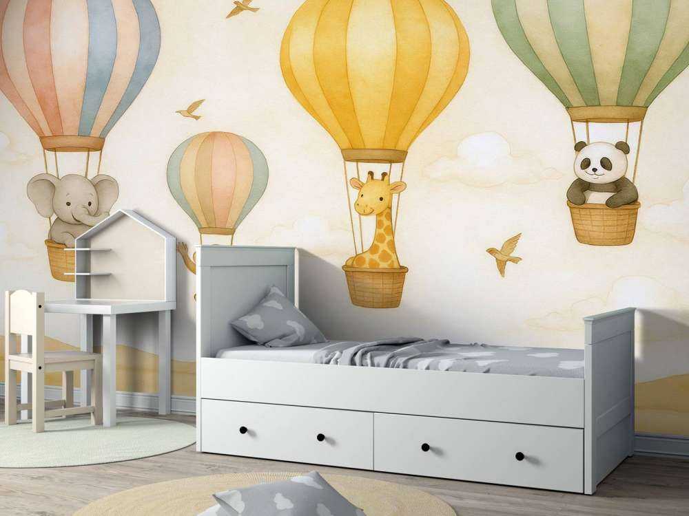 Voyage des animaux en montgolfière