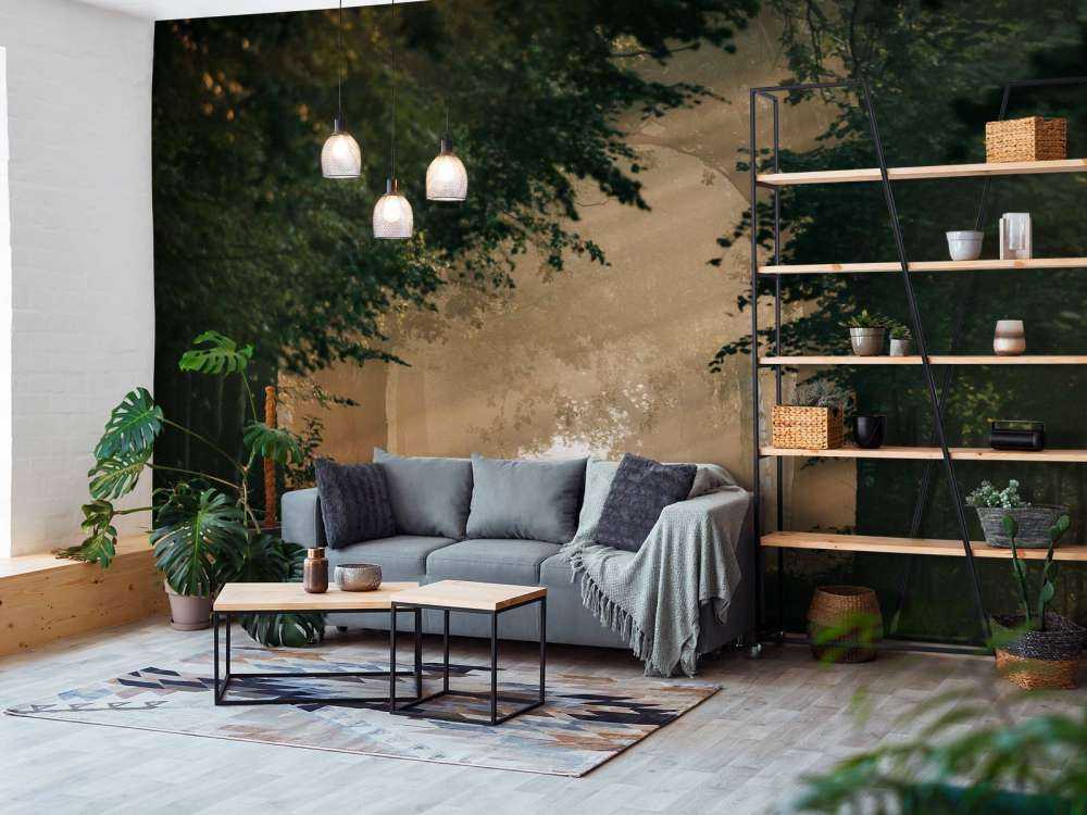 Lumière dorée dans la forêt