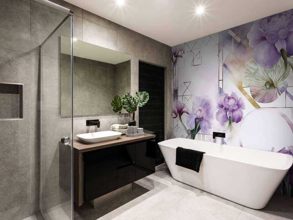 Géométrie Aquarelle Violet