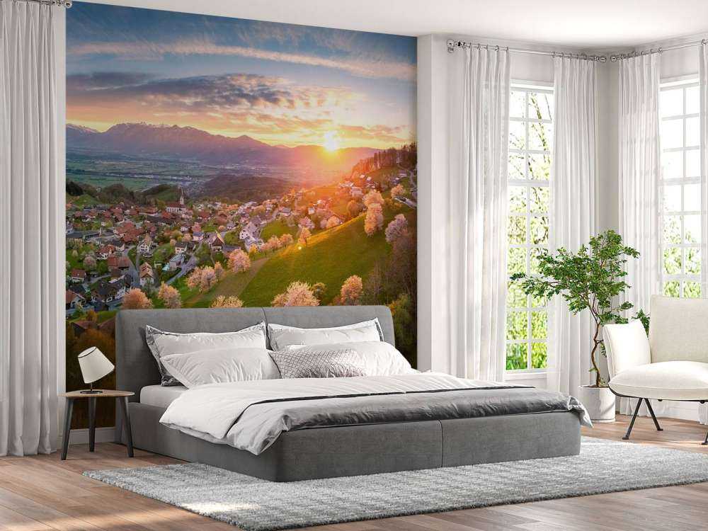 Heuveldorp dans la lueur du printemps